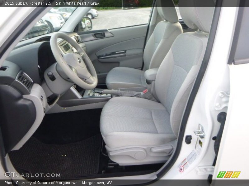 Satin White Pearl / Gray 2015 Subaru Forester 2.5i