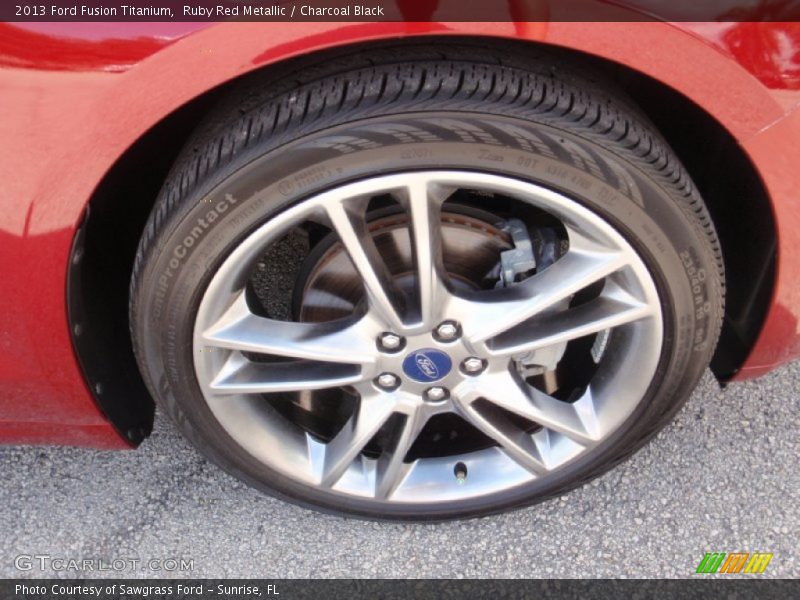 Ruby Red Metallic / Charcoal Black 2013 Ford Fusion Titanium