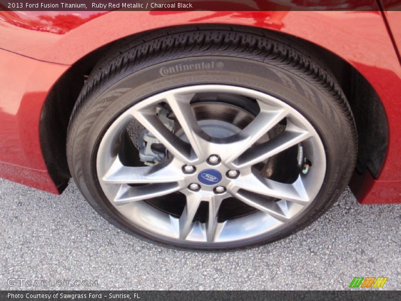 Ruby Red Metallic / Charcoal Black 2013 Ford Fusion Titanium