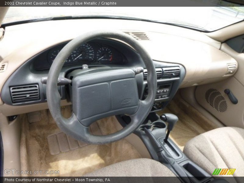 Indigo Blue Metallic / Graphite 2001 Chevrolet Cavalier Coupe