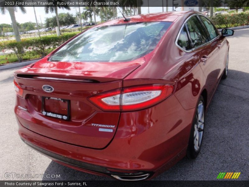 Ruby Red Metallic / Charcoal Black 2013 Ford Fusion Titanium