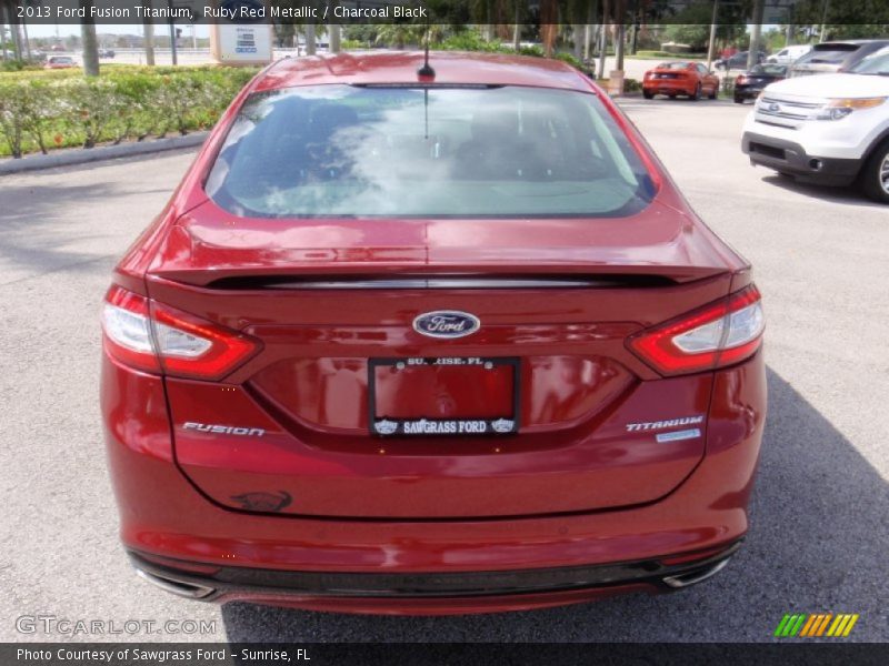Ruby Red Metallic / Charcoal Black 2013 Ford Fusion Titanium