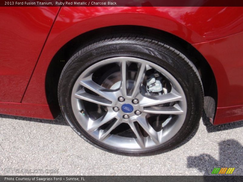 Ruby Red Metallic / Charcoal Black 2013 Ford Fusion Titanium