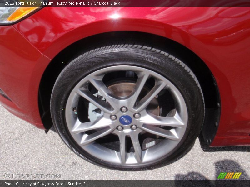 Ruby Red Metallic / Charcoal Black 2013 Ford Fusion Titanium