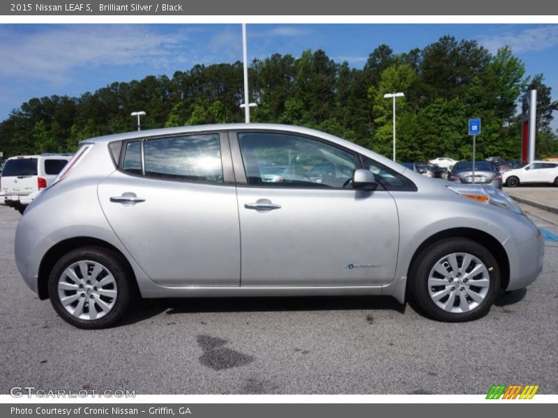 Brilliant Silver / Black 2015 Nissan LEAF S