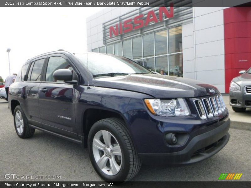 True Blue Pearl / Dark Slate Gray/Light Pebble 2013 Jeep Compass Sport 4x4