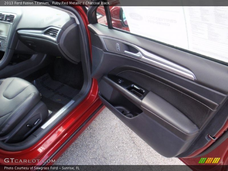 Ruby Red Metallic / Charcoal Black 2013 Ford Fusion Titanium