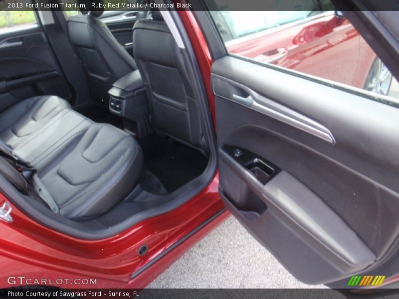 Ruby Red Metallic / Charcoal Black 2013 Ford Fusion Titanium