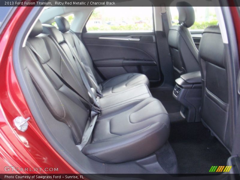 Ruby Red Metallic / Charcoal Black 2013 Ford Fusion Titanium