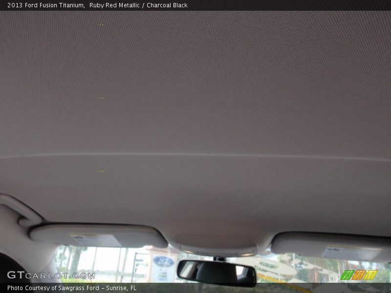 Ruby Red Metallic / Charcoal Black 2013 Ford Fusion Titanium