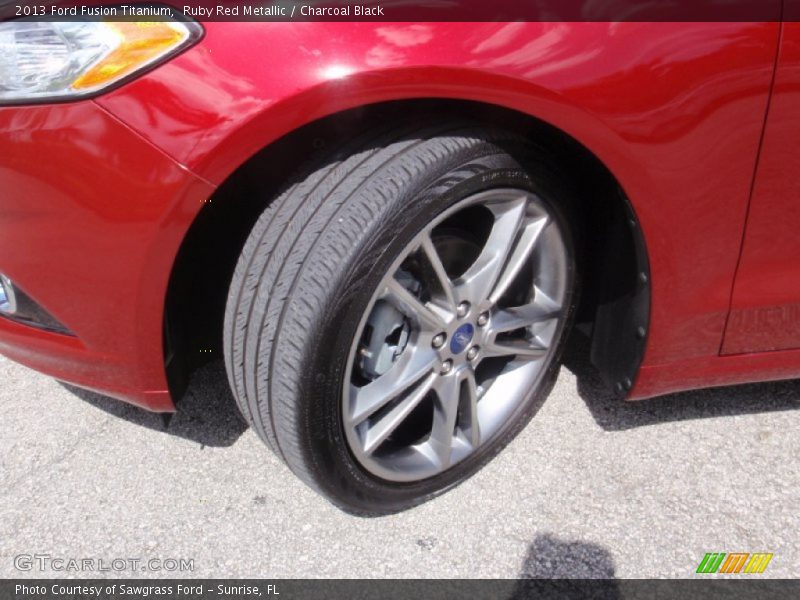 Ruby Red Metallic / Charcoal Black 2013 Ford Fusion Titanium