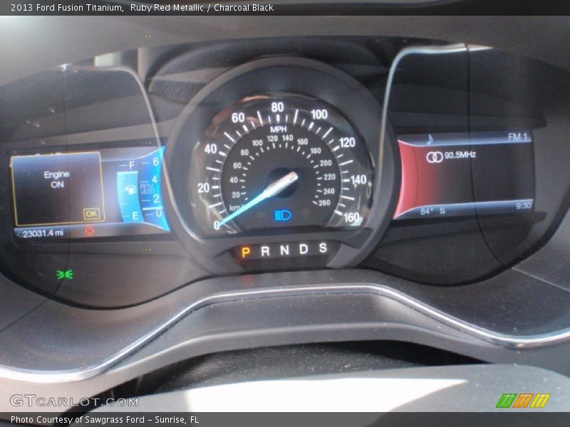 Ruby Red Metallic / Charcoal Black 2013 Ford Fusion Titanium