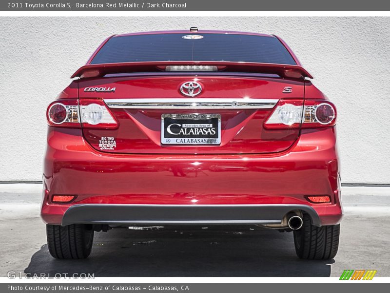 Barcelona Red Metallic / Dark Charcoal 2011 Toyota Corolla S