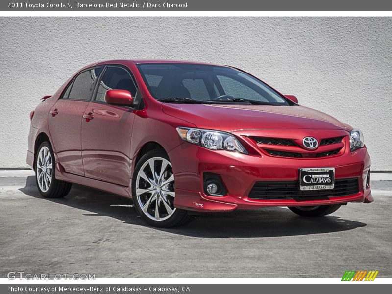 Barcelona Red Metallic / Dark Charcoal 2011 Toyota Corolla S