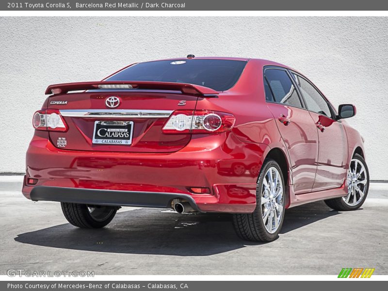 Barcelona Red Metallic / Dark Charcoal 2011 Toyota Corolla S