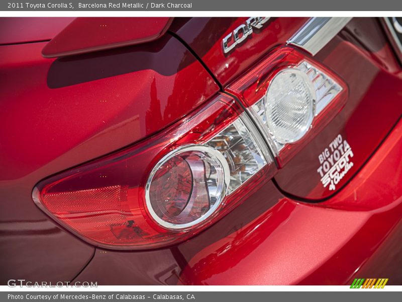 Barcelona Red Metallic / Dark Charcoal 2011 Toyota Corolla S