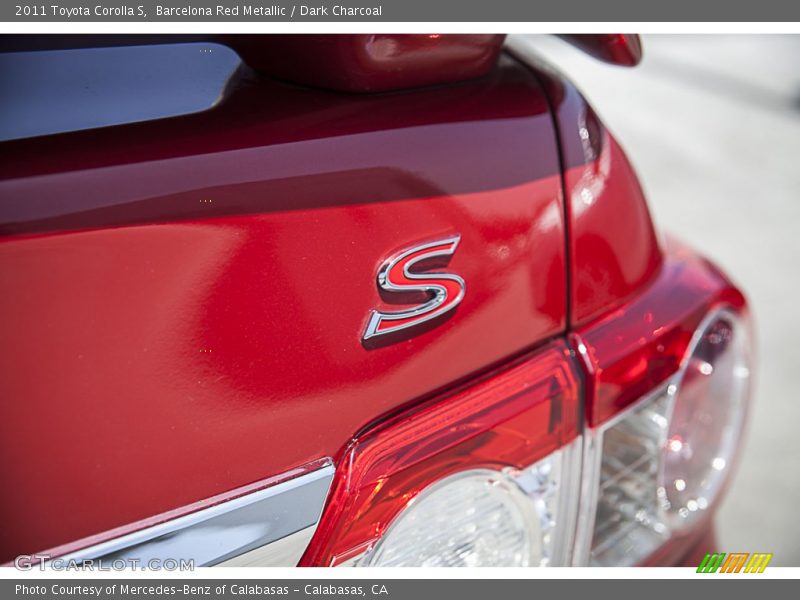 Barcelona Red Metallic / Dark Charcoal 2011 Toyota Corolla S