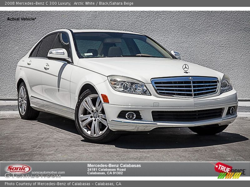 Arctic White / Black/Sahara Beige 2008 Mercedes-Benz C 300 Luxury