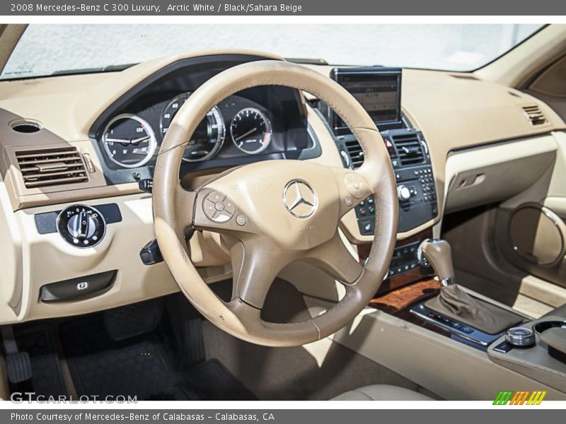 Arctic White / Black/Sahara Beige 2008 Mercedes-Benz C 300 Luxury