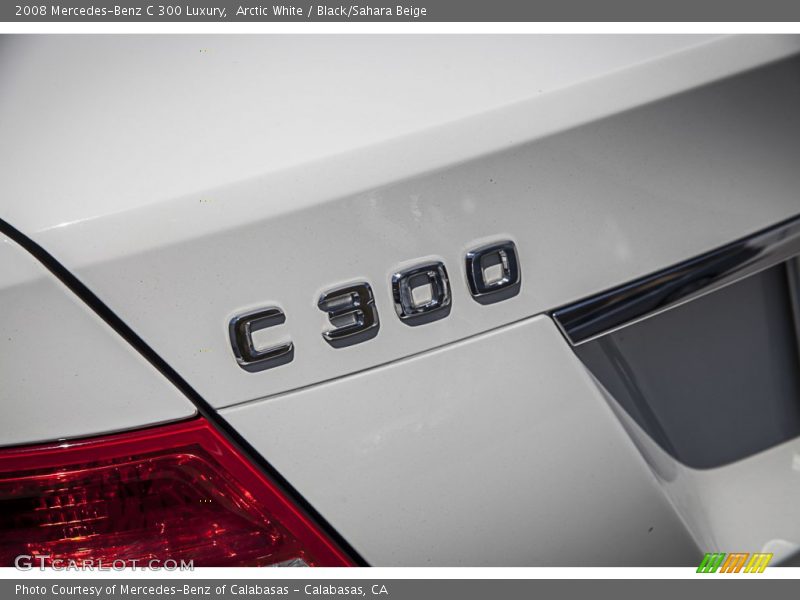 Arctic White / Black/Sahara Beige 2008 Mercedes-Benz C 300 Luxury
