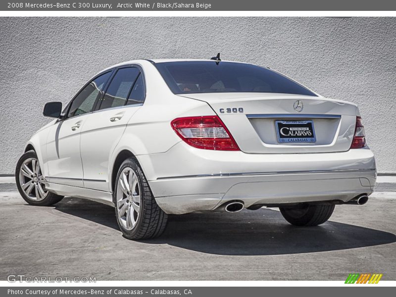 Arctic White / Black/Sahara Beige 2008 Mercedes-Benz C 300 Luxury