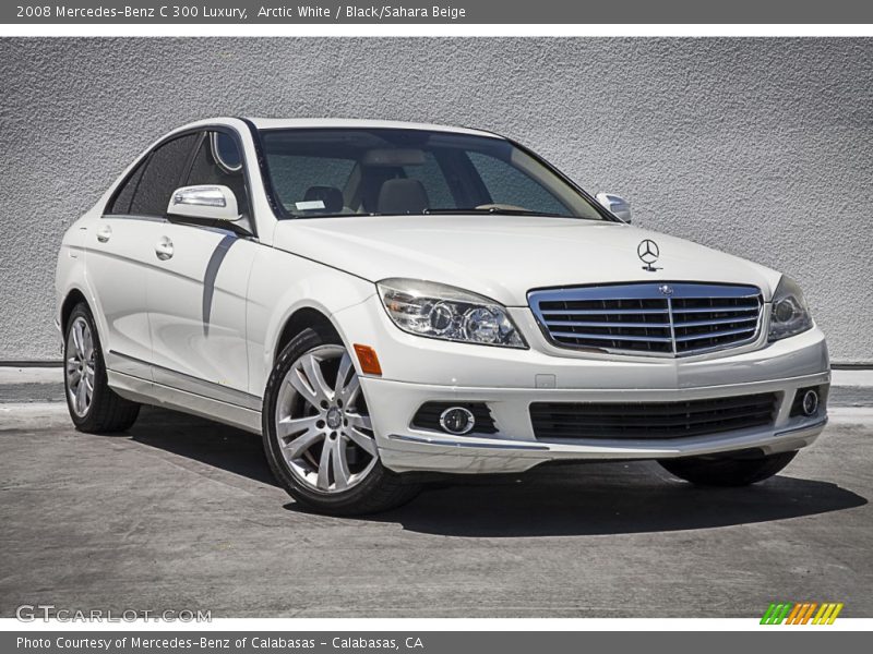 Arctic White / Black/Sahara Beige 2008 Mercedes-Benz C 300 Luxury