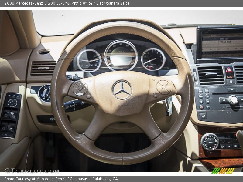 Arctic White / Black/Sahara Beige 2008 Mercedes-Benz C 300 Luxury