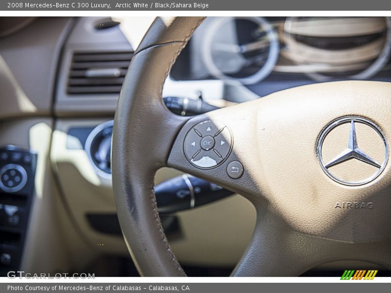 Arctic White / Black/Sahara Beige 2008 Mercedes-Benz C 300 Luxury