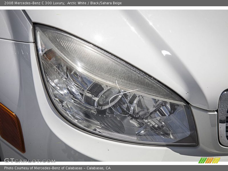 Arctic White / Black/Sahara Beige 2008 Mercedes-Benz C 300 Luxury