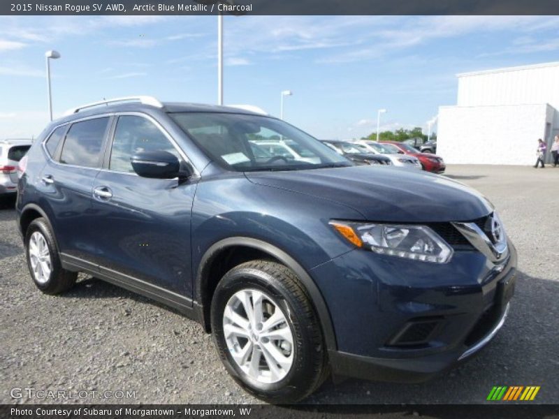 Arctic Blue Metallic / Charcoal 2015 Nissan Rogue SV AWD