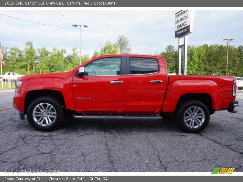 Cardinal Red / Cocoa/Dune 2015 GMC Canyon SLT Crew Cab