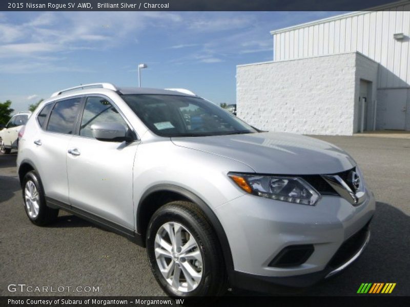 Brilliant Silver / Charcoal 2015 Nissan Rogue SV AWD