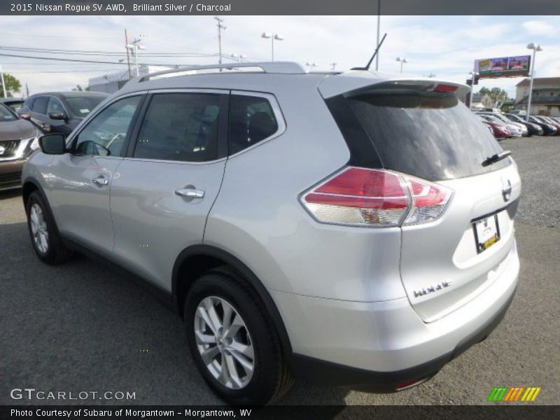 Brilliant Silver / Charcoal 2015 Nissan Rogue SV AWD