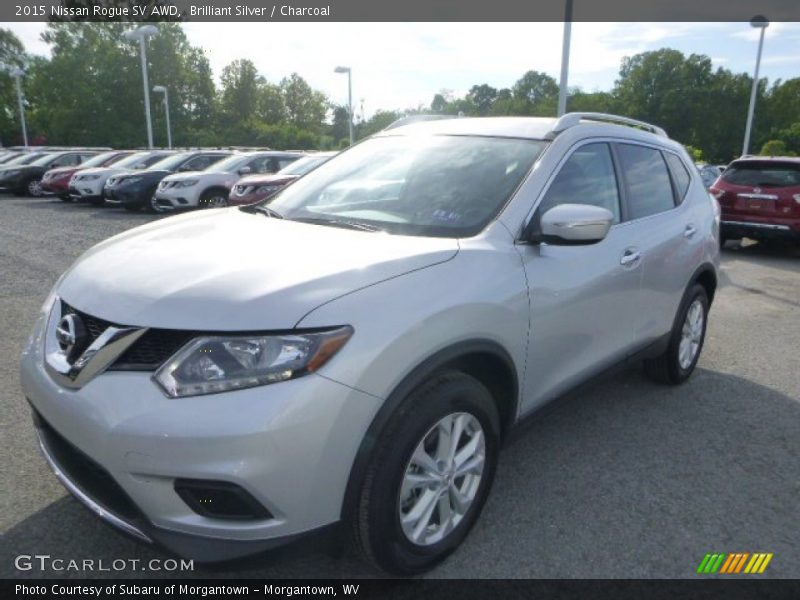 Brilliant Silver / Charcoal 2015 Nissan Rogue SV AWD