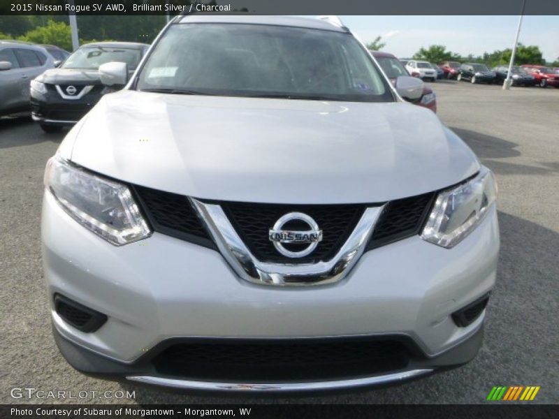 Brilliant Silver / Charcoal 2015 Nissan Rogue SV AWD
