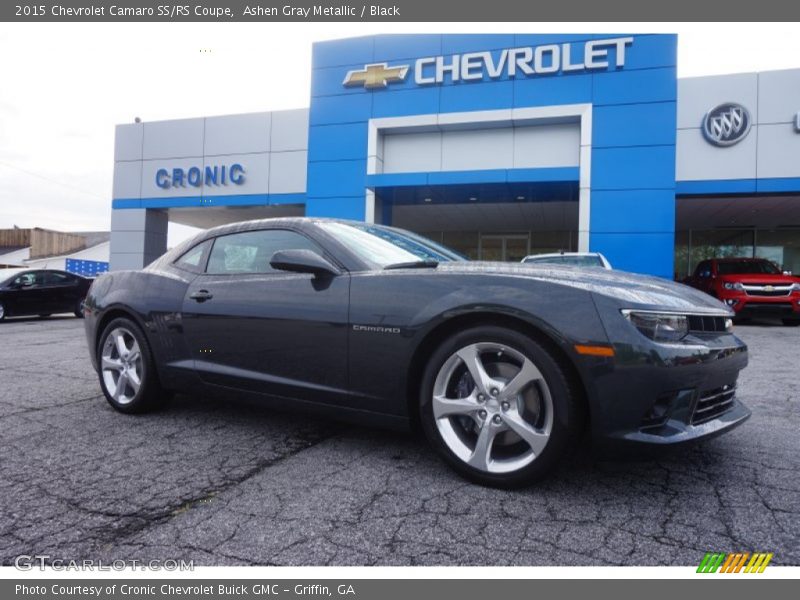 Ashen Gray Metallic / Black 2015 Chevrolet Camaro SS/RS Coupe