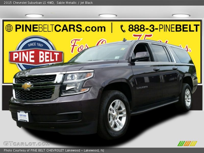Sable Metallic / Jet Black 2015 Chevrolet Suburban LS 4WD