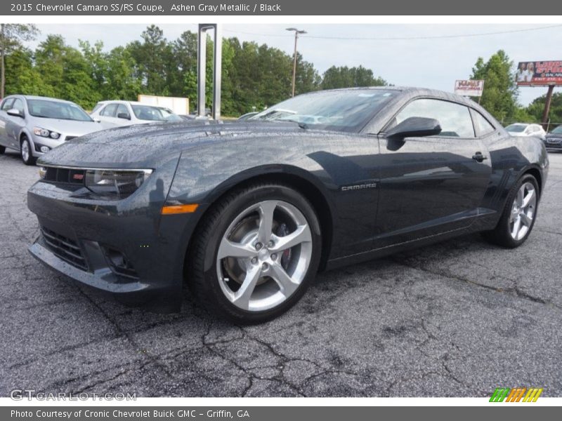 Ashen Gray Metallic / Black 2015 Chevrolet Camaro SS/RS Coupe