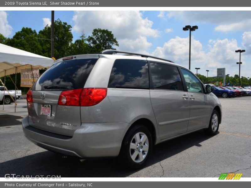 Silver Shadow Pearl / Stone 2009 Toyota Sienna LE