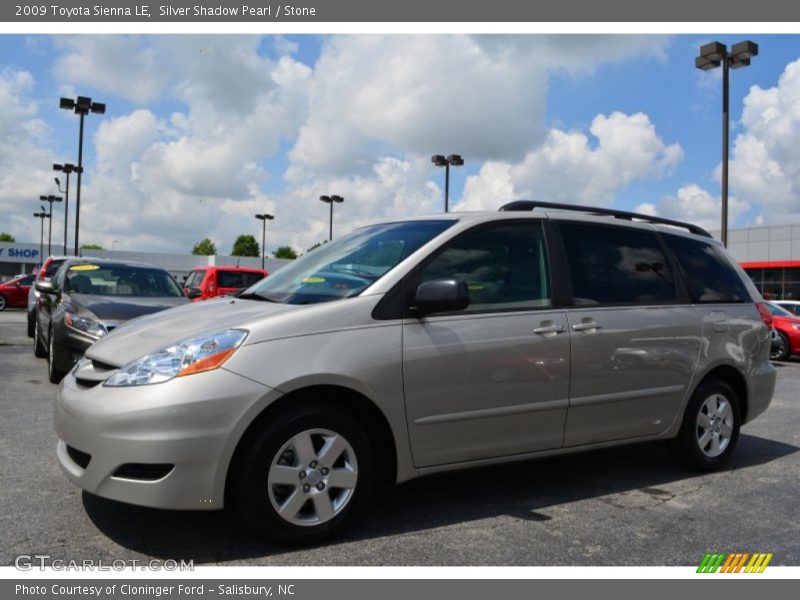 Silver Shadow Pearl / Stone 2009 Toyota Sienna LE