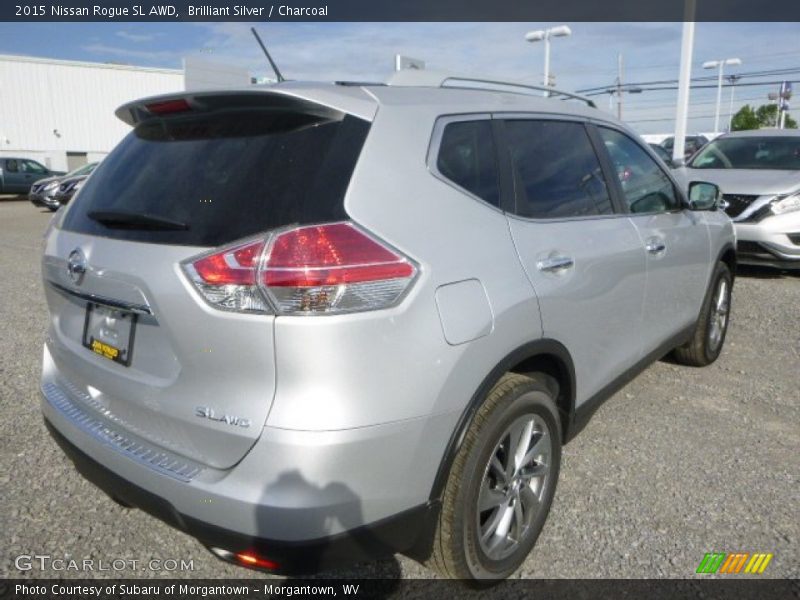 Brilliant Silver / Charcoal 2015 Nissan Rogue SL AWD