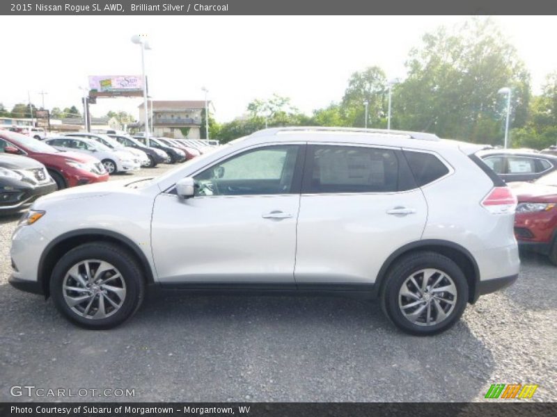 Brilliant Silver / Charcoal 2015 Nissan Rogue SL AWD