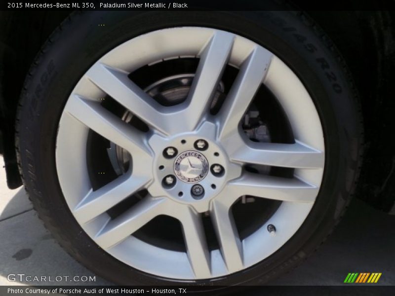 Paladium Silver Metallic / Black 2015 Mercedes-Benz ML 350