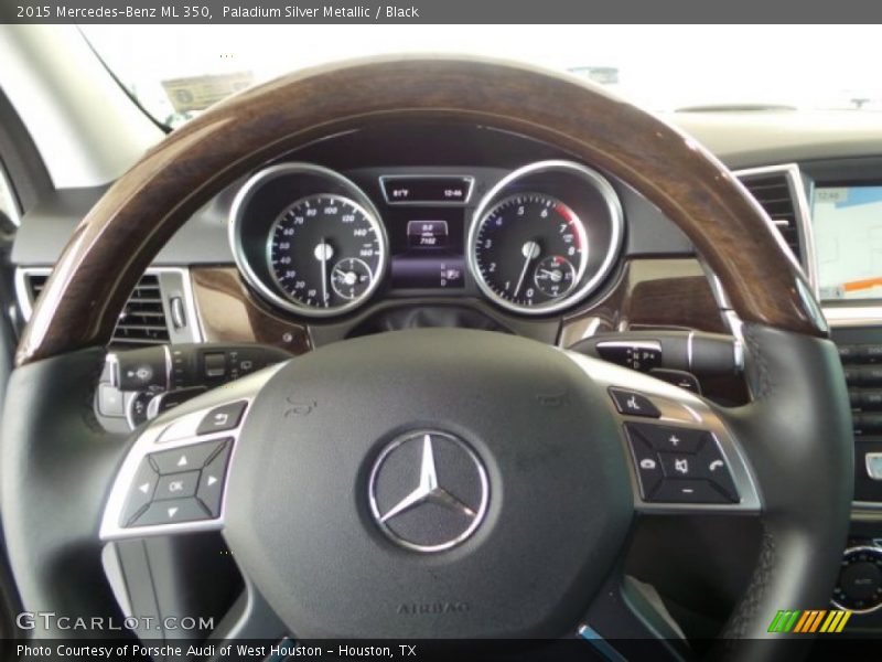 Paladium Silver Metallic / Black 2015 Mercedes-Benz ML 350