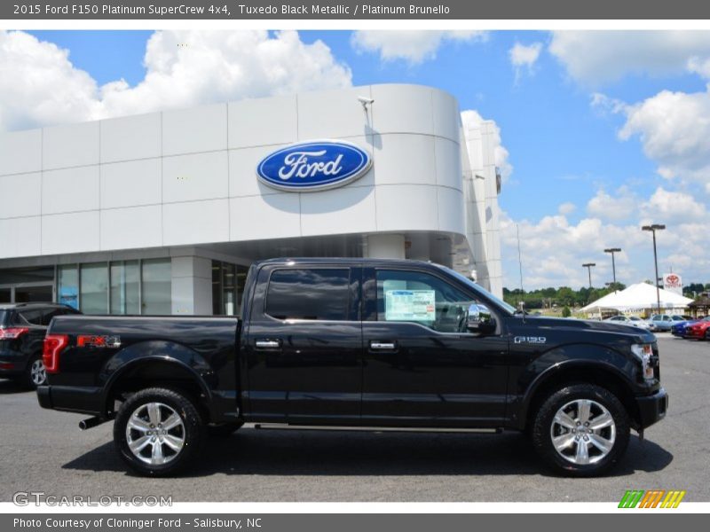 Tuxedo Black Metallic / Platinum Brunello 2015 Ford F150 Platinum SuperCrew 4x4