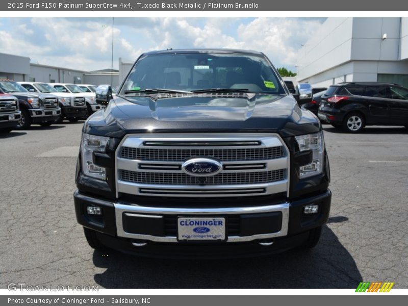 Tuxedo Black Metallic / Platinum Brunello 2015 Ford F150 Platinum SuperCrew 4x4