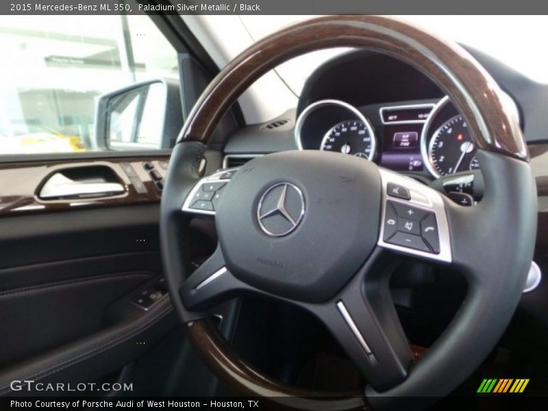 Paladium Silver Metallic / Black 2015 Mercedes-Benz ML 350