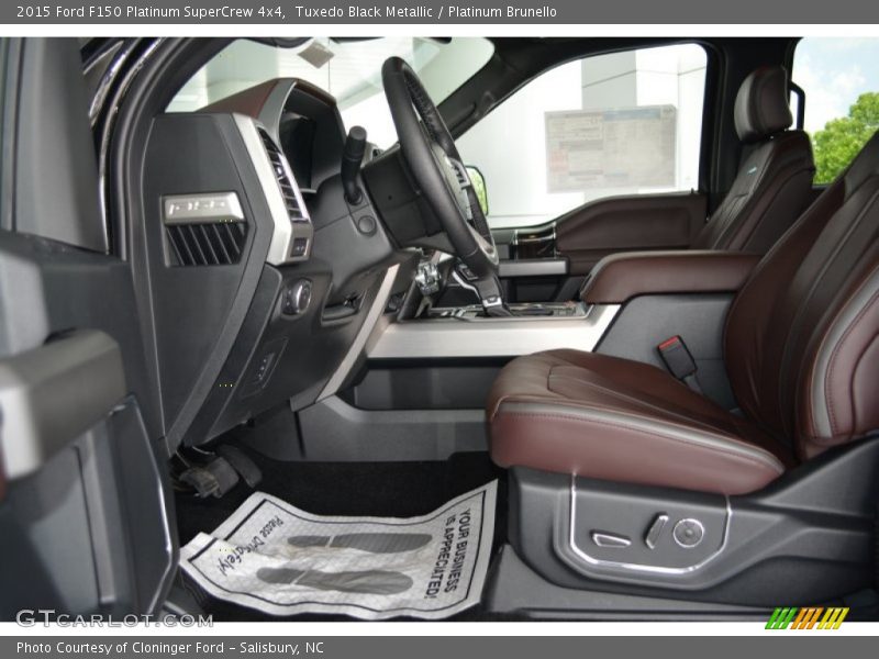 Tuxedo Black Metallic / Platinum Brunello 2015 Ford F150 Platinum SuperCrew 4x4