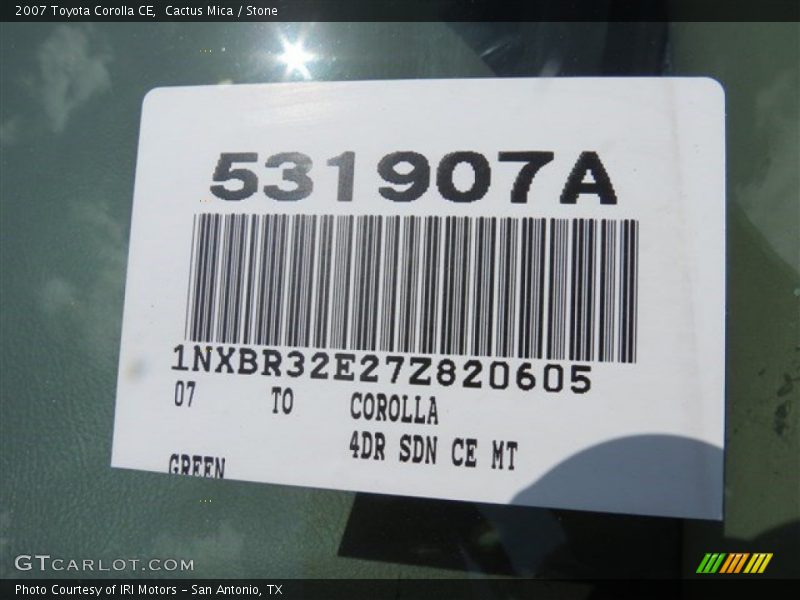 Cactus Mica / Stone 2007 Toyota Corolla CE