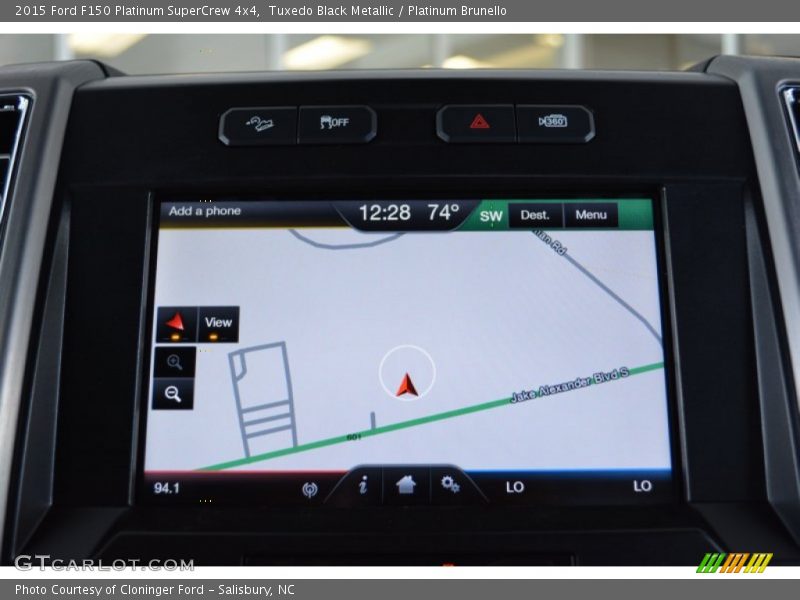 Tuxedo Black Metallic / Platinum Brunello 2015 Ford F150 Platinum SuperCrew 4x4